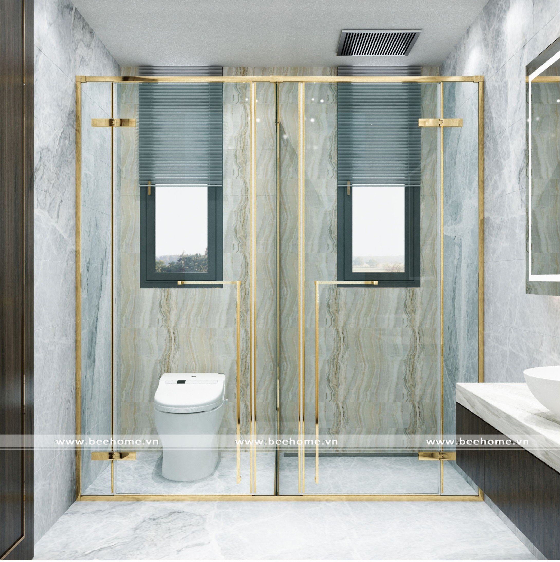 Cabin kẹp bản lề mở